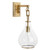 Jamie Young Tear Drop Hanging Wall Sconce - Clear Glass & Antique Brass Metal