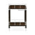 Jonathan Charles Campaign Rectangular Campaign Style Dark Santos Rosewood Rolling Bar Cart With Drawer