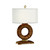 Jonathan Charles Cosmo Porthole Zebrano Table Lamp