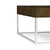 Jonathan Charles Eclectic Square Autumn Walnut Coffee Table With Two Glass Top Drawers