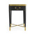 Jonathan Charles Fusion Rectangular Ebonised Oak & White Calcutta Marble Side Table