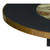 Jonathan Charles Fusion Round Chinoiserie Style Antique Etched Brass & Ebonised Oak Centre Table