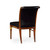 Jonathan Charles Icarus Empire Angel Wing Side Chair, Upholstered Antique Caviar Black Leather