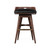 Jonathan Charles Langkawi Natural Walnut Bar Stool, Upholstered In Black Leather