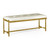 Jonathan Charles Luxe Gilded Iron & White Leather Bench