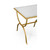 Jonathan Charles Luxe Églomisé & Gilded Iron Square Side Table