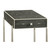 Jonathan Charles Luxe Anthracite Faux Shagreen & Silver Iron Side Table