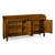 Jonathan Charles Casually Country 34" Country Walnut Four Door Sideboard