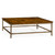 Jonathan Charles Casually Country Country Walnut Square Coffee Table With Iron Base