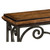 Jonathan Charles Artisan 72" Width Rectangular Rustic Walnut Console With Wrought Iron Base