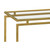 Jonathan Charles Simply Elegant Gilded Iron Large Console Table With A Clear Glass Top