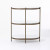Four Hands Felix Oval Nightstand - Polished White Marble - Antique Brass
