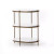 Four Hands Felix Oval Nightstand - Polished White Marble - Antique Brass