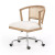 Four Hands Alexa Desk Chair - Light Honey Nettlewood - Savile Flax