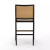 Four Hands Antonia Cane Bar Stool - Brushed Ebony - Savile Flax (Closeout)