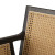 Four Hands Antonia Cane Bar Stool - Brushed Ebony - Savile Flax (Closeout)