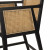 Four Hands Antonia Cane Bar Stool - Brushed Ebony - Savile Flax (Closeout)