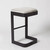 Studio A Regan Low Bar Stool w/Grey Hair - on - Hide - Graphite