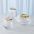 Global Views Organic Formed Vase - Gold Rim - Sm