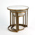 Global Views S/3 Marble Top Nesting Tables - Brass