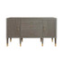 Worlds Away Buffet - Acrylic And Brass Hardware - Smoke Grey Oak
