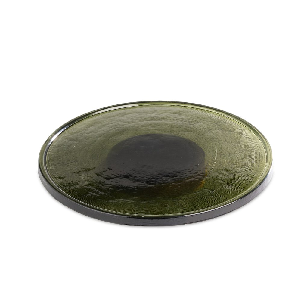 Amber Lewis x Four Hands Suz Lazy Susan - Moss Cast Glass