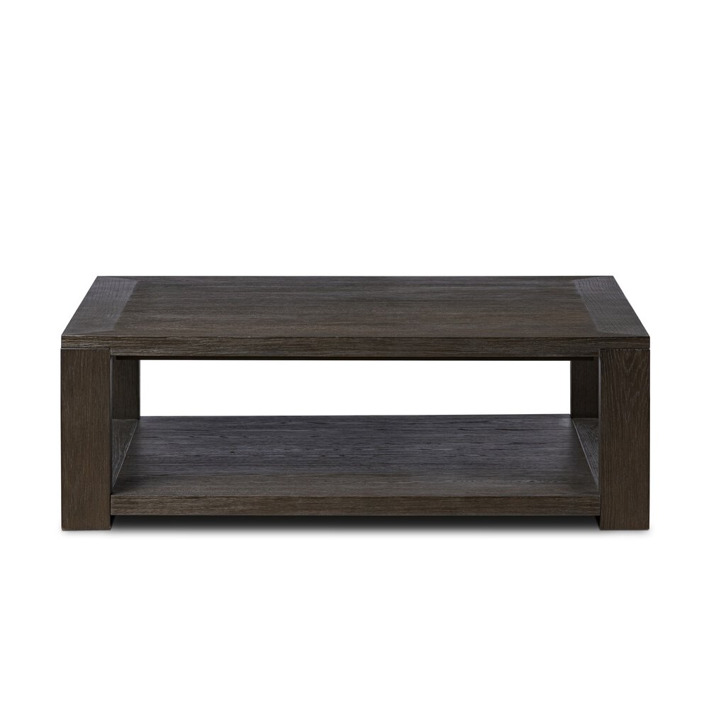 Four Hands Thomas Square Coffee Table - Dark Anthracite Oak Veneer