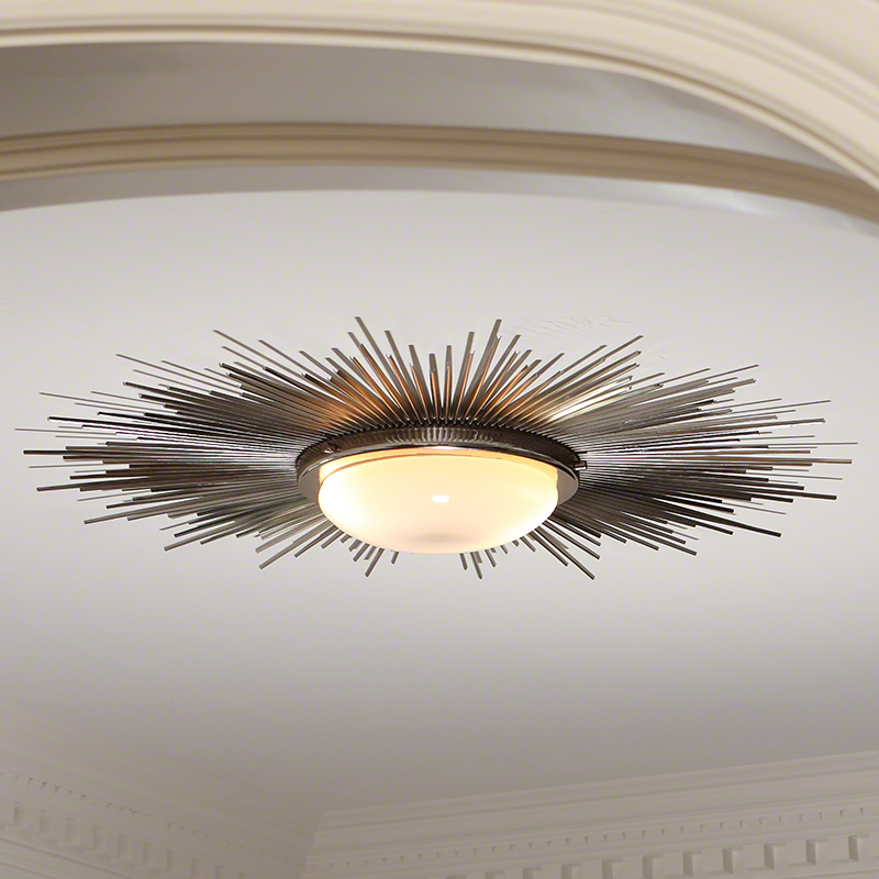 Global Views Sunburst Light Fixture - Nickel | Interior