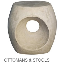 Noir Ottomans, Stools, & Poufs