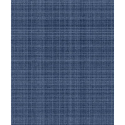 Etten Studios Crosshatch Linen - Metallic Storm Blue