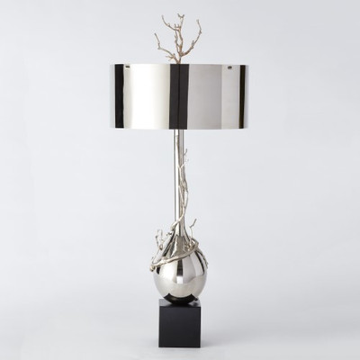 Global Views Twig Bulb Lamp - Nickel | Interior HomeScapes
