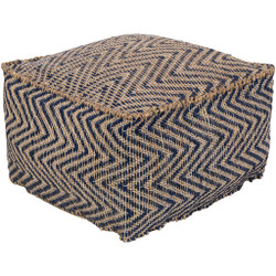 Surya Bodega Cube Pouf - BDPF5001 - Navy, Khaki