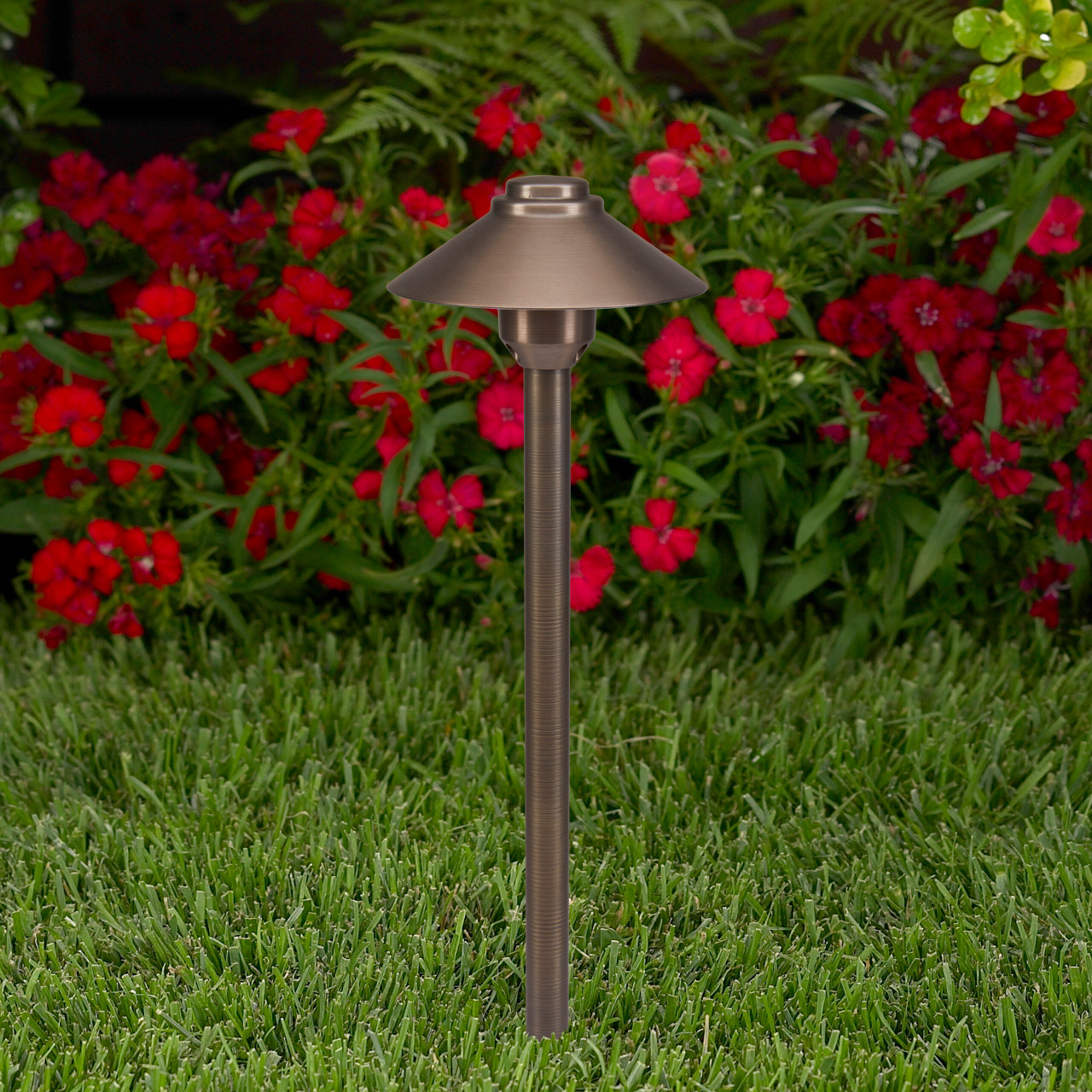 2267BSO Olde Brass Path and Area Light by Vista Lighting