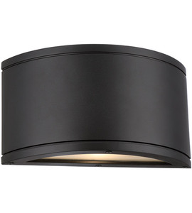 Tube Wall Mount Half Cylind 30W Black