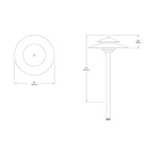PR-2126-CSN Solid Copper Path and Area Light by Vista Lighting