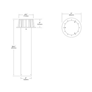 BR-8205 Beacon and Bollard Light by Vista Lighting