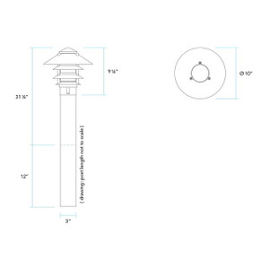 BR-9226 Bollard and Beacon Light by Vista Lighting