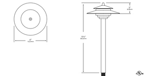 2125-BSN Brass Path and Area Light by Vista Lighting