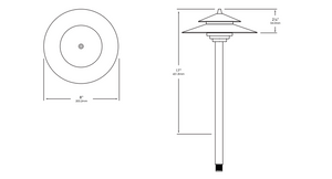 2126-BSO Olde Brass Path and Area Light by Vista Lighting