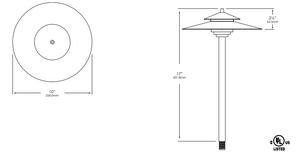 2127-BSO Olde Brass Path and Area Light by Vista Lighting