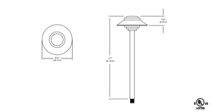 2128-BSN Brass Path and Area Light by Vista Lighting