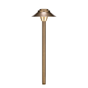 2128-BSO Olde Brass Path and Area Light by Vista Lighting