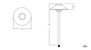 2129-BSN Brass Path and Area Light by Vista Lighting