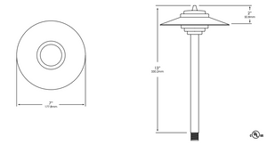 2130-BSN Brass Path and Area Light by Vista Lighting