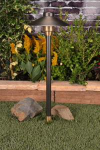 12v CENTAURUS 8 Brass Path Light by Unique Lighting Systems