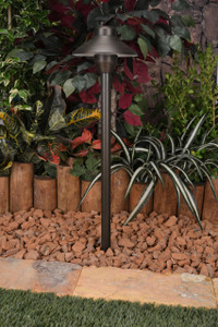 12v LANCER 6 Brass Path Light by Unique Lighting Systems