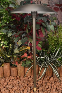 12v ENTROPIC Brass Path Light by Unique Lighting Systems