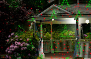 Night Stars Celebration Series Red & Green 12 Pattern Laser