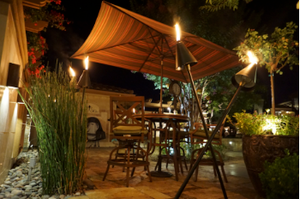 Docking Post with Weathered Brass Cap by Unique Lighting Systems (Perma Post)