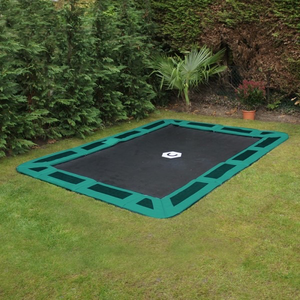 11FT X 8FT Rectangular In-Ground Trampoline - Green